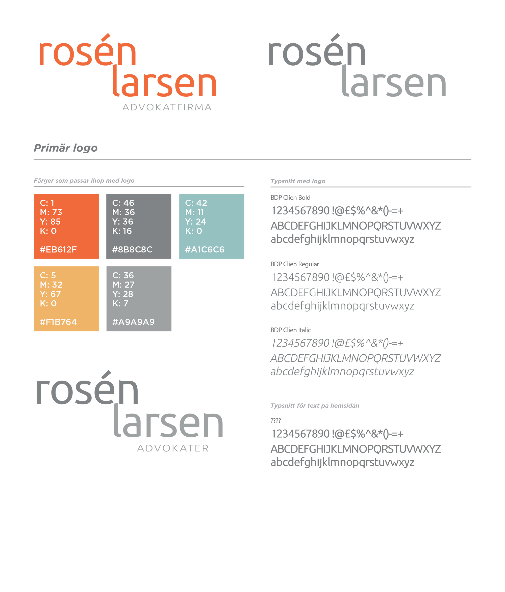 Grafisk profil – Rosén Larsen Advokater